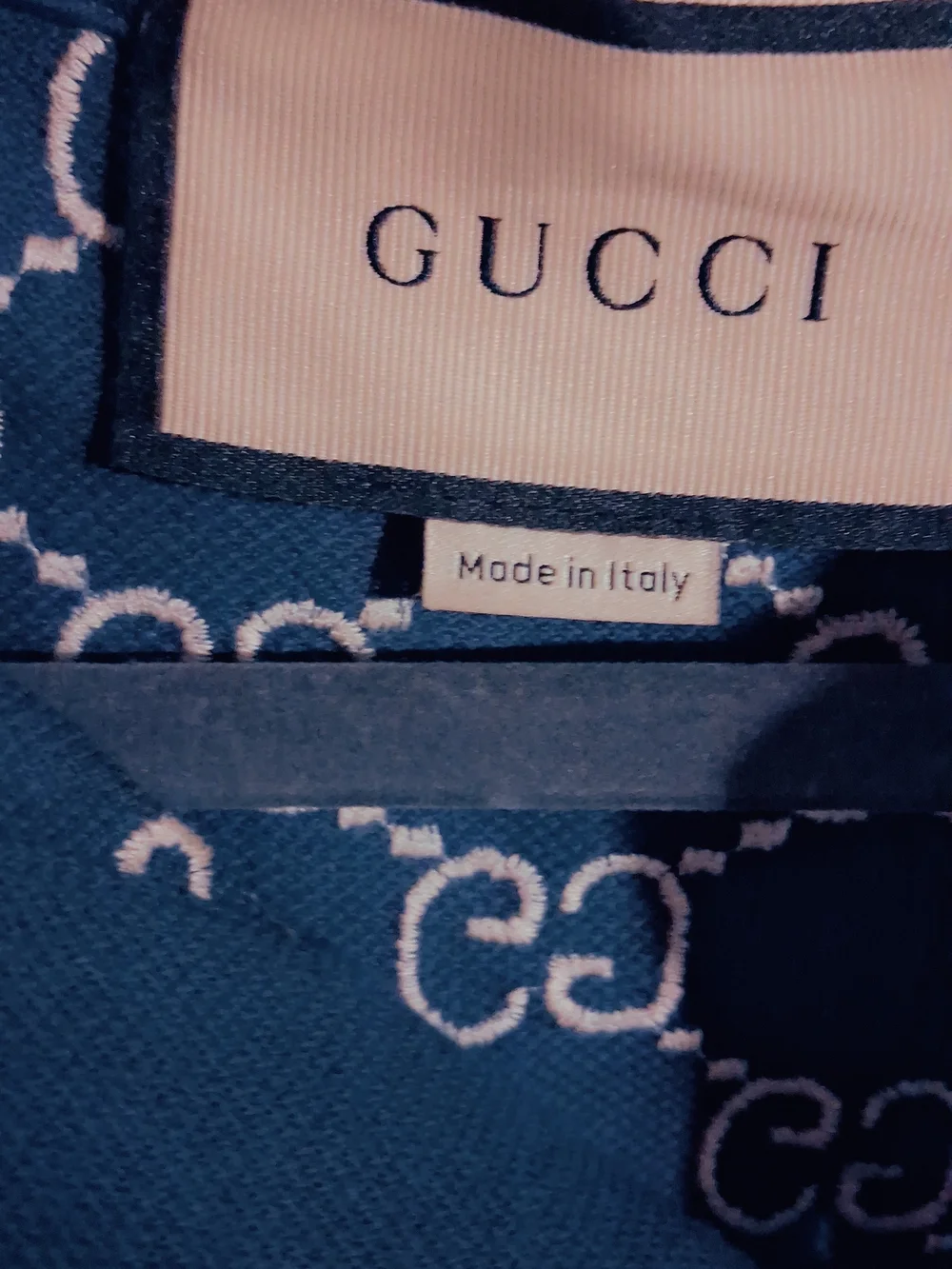This is a Gucci GG Monogram Jacquard Polo Shirt